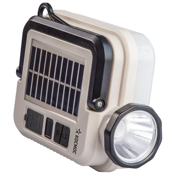 Фонарь кемпинговый аккум. 5Вт Laser Led/59 SMDLed/Li-ion2х18650/2400мА.ч солн. пан КОСМОС(KOC620Lit)