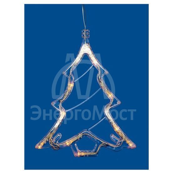 Фигура ULD-H1620-010/STA/3AAA WARM WHITE IP20 XMAS TREE Елочк 3AAA (не в/к) 18х19см подвес 10 LED провод прозр. Uniel UL-00007254