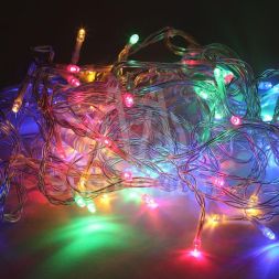 Гирлянда светодиодная &amp;quot;Бахрома&amp;quot; 2мх1м 62LED 24В IP44 мультиколор ( без трансформатора  Б0041911) ЭРА Б0041906