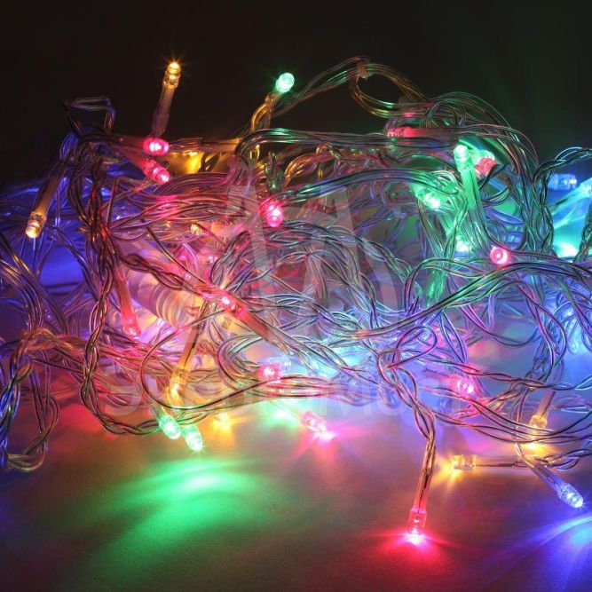 Гирлянда светодиодная &amp;quot;Бахрома&amp;quot; 2мх1м 62LED 24В IP44 мультиколор ( без трансформатора  Б0041911) ЭРА Б0041906