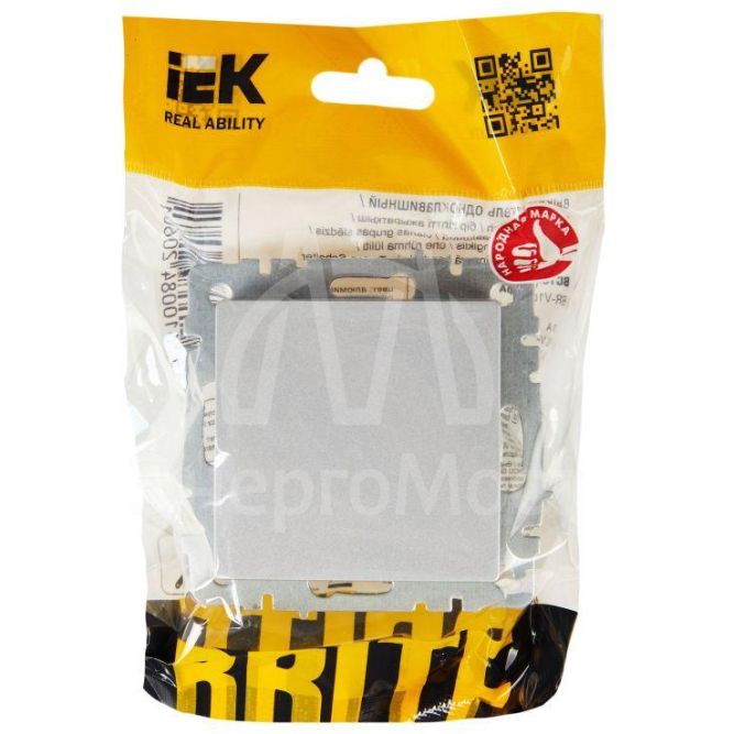 Выключатель 1-кл. СП BRITE ВС10-1-0-БрА 10А алюм. IEK BR-V10-0-10-K47