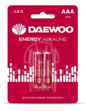 Элемент питания алкалиновый AAA/LR03 1.5В Energy Alkaline 2021 BL-2 (уп.2шт) DAEWOO 5029873