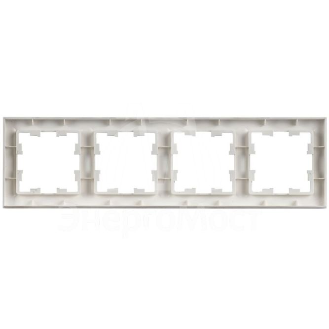 Рамка 4-м BRITE РУ-4-БрАБ арктич. бел. IEK BR-M42-K91