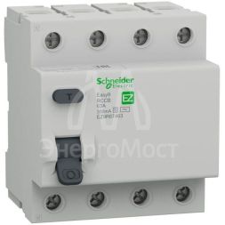 Выключатель дифференциального тока селективный ВДТ EASY9 (УЗО) 4П 63А 300мА AC-S 400В SchE EZ9R67463