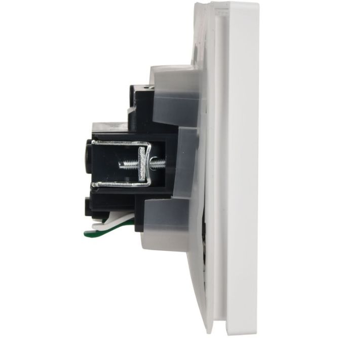 Розетка СП FORTE&amp;PIANO16А IP44 FP219 с заземл. защ. шторки с крышкой безвинт. крепл. бел. IEK FP-R16-16-1-44-K01