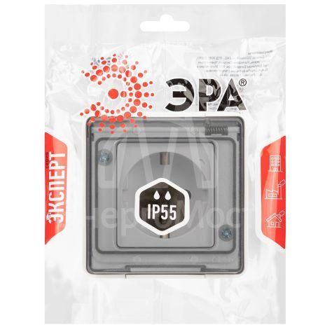 Розетка Эксперт 11-2502-01 2P+E IP55 шторки 16А-250В ОУ бел. Эра Б0063280