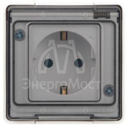 Розетка Эксперт 11-2502-01 2P+E IP55 шторки 16А-250В ОУ бел. Эра Б0063280