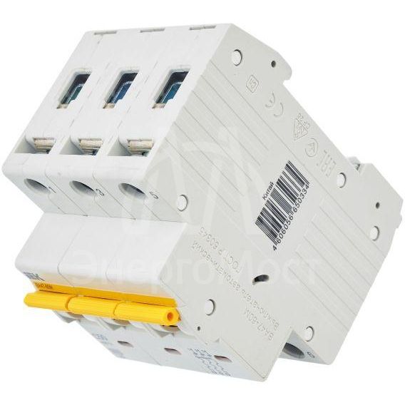 Выключатель автоматический модульный 3п C 50А 6кА ВА47-60M IEK MVA31-3-050-C