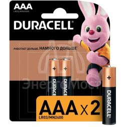 Элемент питания алкалиновый LR MN 2400/LR03 Basic BP-2 (блист.2шт) Duracell Б0014052/Б0026812
