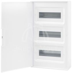 Щиток настенный FRAME 36мод. с бел. дверцей с 4 шинами PEN (2шт на 8 отверст. и 2шт на 10 отверст.) бел. DKC F36W1WW