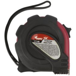 Рулетка Мастер 5мх25мм прорезиненный корпус КУРС 17146