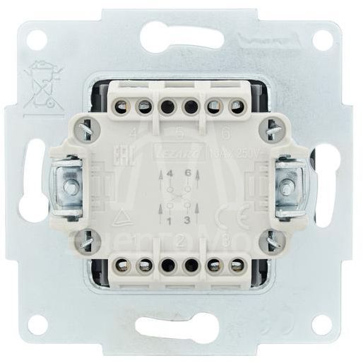 Механизм выключателя промежуточн. 1-кл. СП VESNA черн. бархат LEZARD 742-4288-107