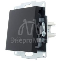 Механизм выключателя промежуточн. 1-кл. СП VESNA черн. бархат LEZARD 742-4288-107