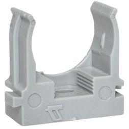 Держатель для труб (клипса) d25мм для монтажн. пистолета сер. (уп.100шт) Plast EKF derjp-z-25