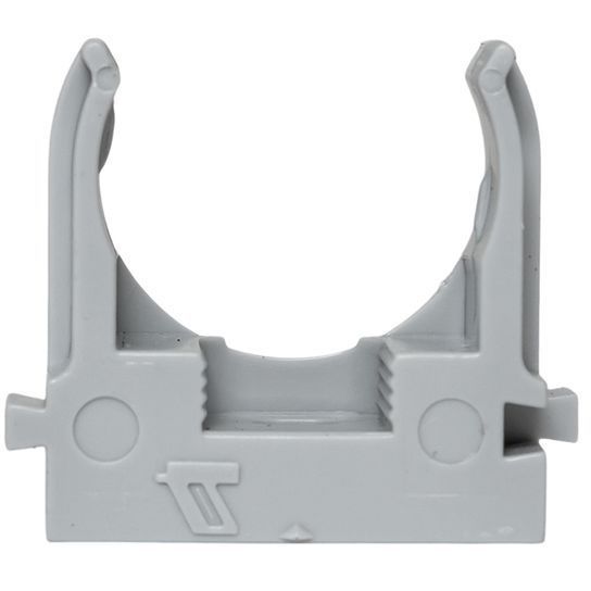 Держатель для труб (клипса) d25мм для монтажн. пистолета сер. (уп.100шт) Plast EKF derjp-z-25