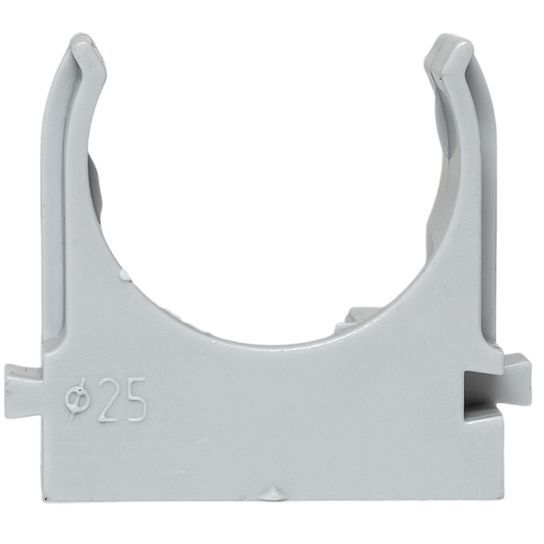 Держатель для труб (клипса) d25мм для монтажн. пистолета сер. (уп.100шт) Plast EKF derjp-z-25