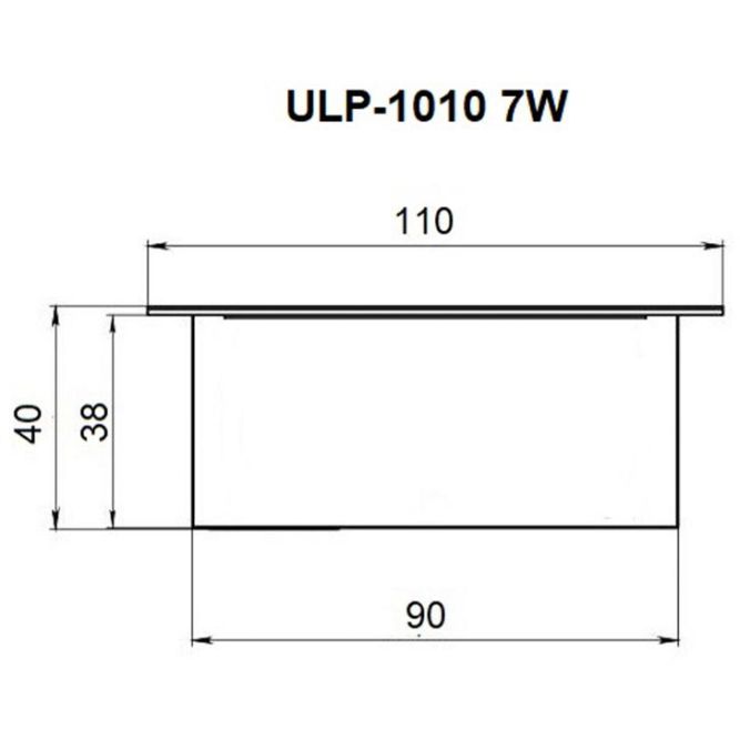 Светильник светодиодный ULP-1010 7W/4000K IP40 GRILYATO WHITE 7Вт 4000К IP40 630лм 100х100х37 потолочный встраив. грильято рассеив. призма с источником питания бел. Uniel UL-00007426