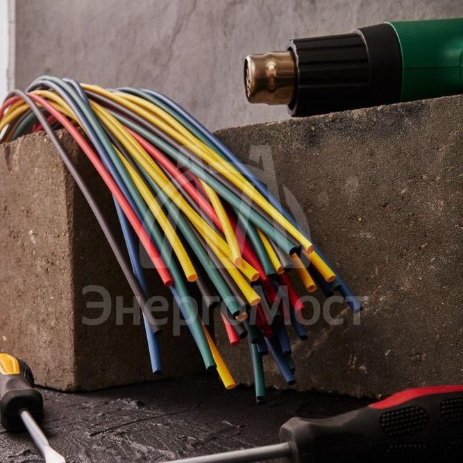 Набор трубок термоусадочных ТУТ 4.0/2.0мм 1м (уп.50шт) 5 цветов Rexant 29-0154