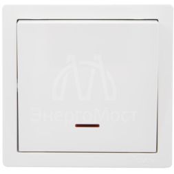 Выключатель 1-клав. LETO с инд. бел. LEZARD 752-0200-111