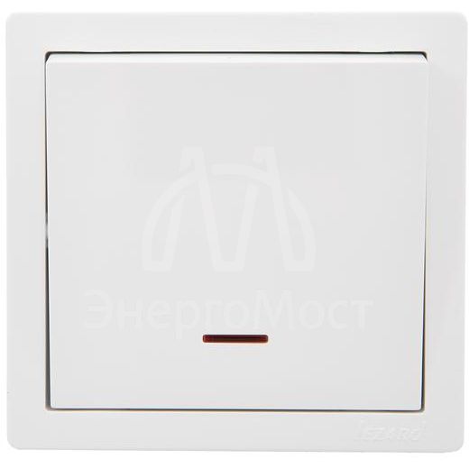 Выключатель 1-клав. LETO с инд. бел. LEZARD 752-0200-111