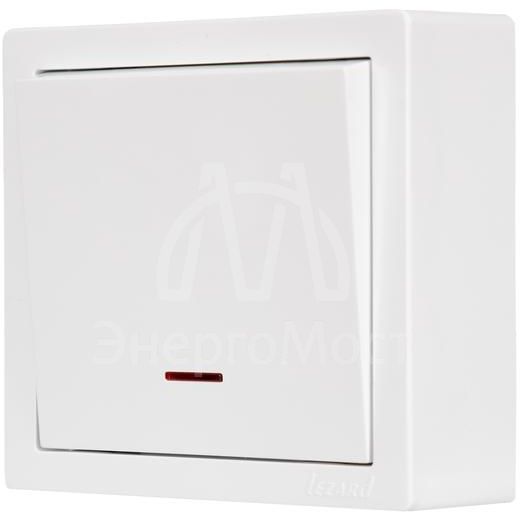 Выключатель 1-клав. LETO с инд. бел. LEZARD 752-0200-111