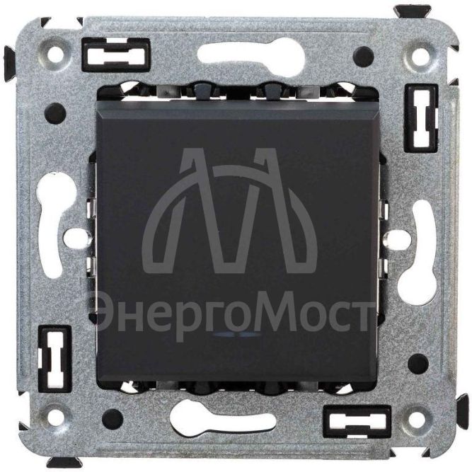 Выключатель 1-кл. СП Avanti &amp;quot;Черный матовый&amp;quot; DKC 4412103