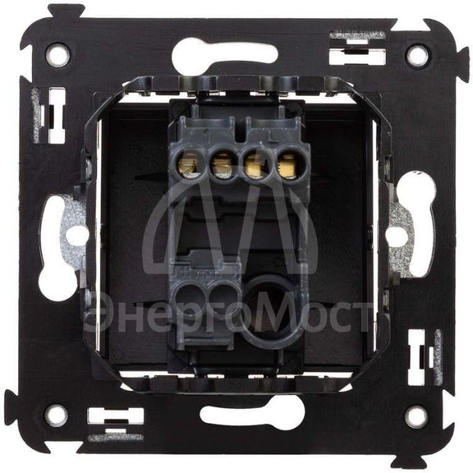 Выключатель 1-кл. СП Avanti &amp;quot;Черный матовый&amp;quot; DKC 4412103