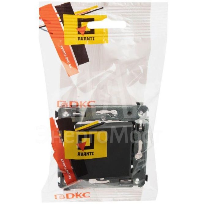 Выключатель 1-кл. СП Avanti &amp;quot;Черный матовый&amp;quot; DKC 4412103