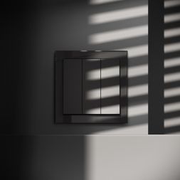 Выключатель 3-кл. СП S70 10А механизм черн. матов. Voltum VLS030108