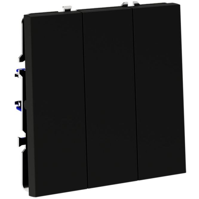 Выключатель 3-кл. СП S70 10А механизм черн. матов. Voltum VLS030108