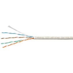 Кабель витая пара U/UTP кат.5E 4х2х24AWG solid PVC нг(А)-LS UTP-4P-Cat.5e-SOLID-GY сер. (уп.305м) Cabeus 7171c