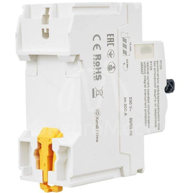 Выключатель дифференциального тока 2п 25А 30мА тип AC ВДТ R10N ARMAT IEK AR-R10N-2-025C030