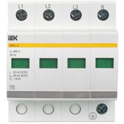 Ограничитель перенапряжения ОПС1-C 4P IEK MOP20-4-C