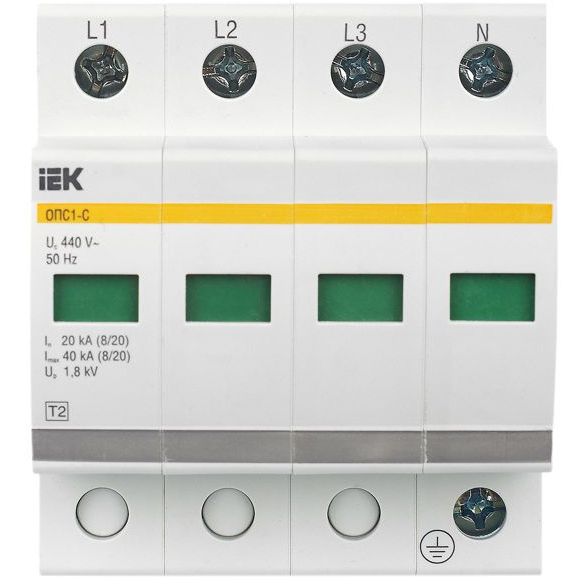 Ограничитель перенапряжения ОПС1-C 4P IEK MOP20-4-C