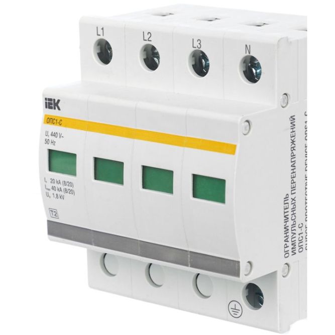 Ограничитель перенапряжения ОПС1-C 4P IEK MOP20-4-C