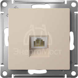 Розетка компьютерная AtlasDesign RJ45 кат. 5Е механизм песочн. SE ATN001283