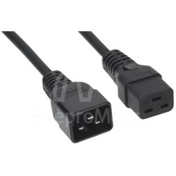 Кабель питания IEC 320 C19-IEC 320 C20 (3х1.5) PC-IEC19-IEC20-3M 16А прямая вилка 3м Cabeus 9555c