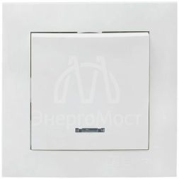 Выключатель 1-кл. СП Валенсия 10А IP20 с индикатором бел. PROxima EKF EWV10-121-10