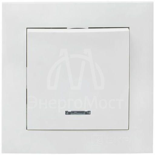 Выключатель 1-кл. СП Валенсия 10А IP20 с индикатором бел. PROxima EKF EWV10-121-10