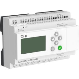 Модуль ЦПУ ПЛК 410 8 DI 6 UI (0-10В/DI) 8 RO 12В-24В DC или 24В AC с Ethernet портом с экраном ONI PLC-410-CPU-14U08R-1AD-00