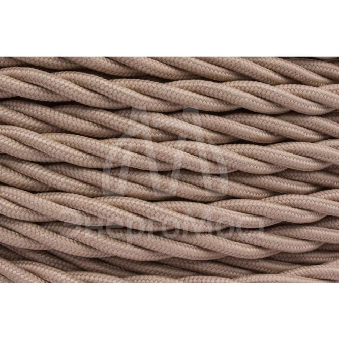 Провод ретро 2х1.5 матов. капучино (уп.50м) Bironi B1-424-716-50
