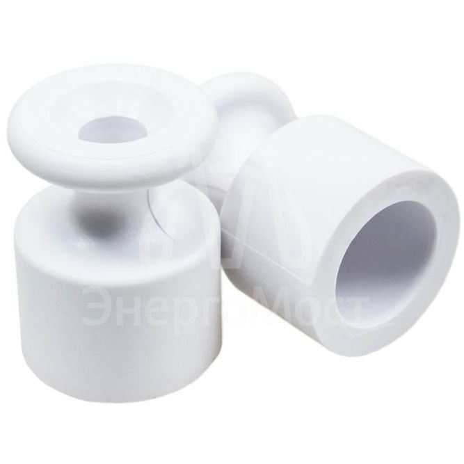 Изолятор ОП пластик бел. (уп.10шт) Bironi B1-551-21-10