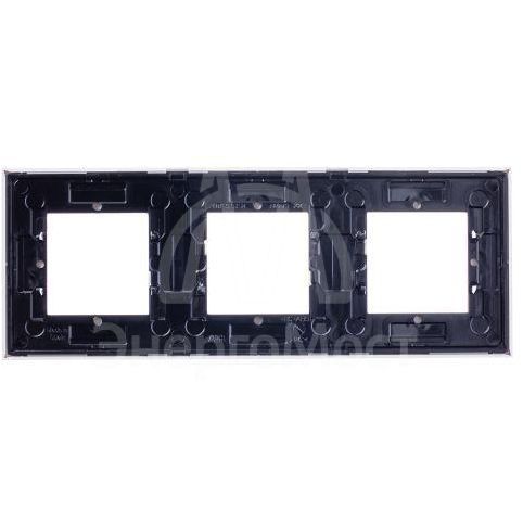 Рамка 3-м 6мод. Zenit бел. ABB 2CLA227300N1101