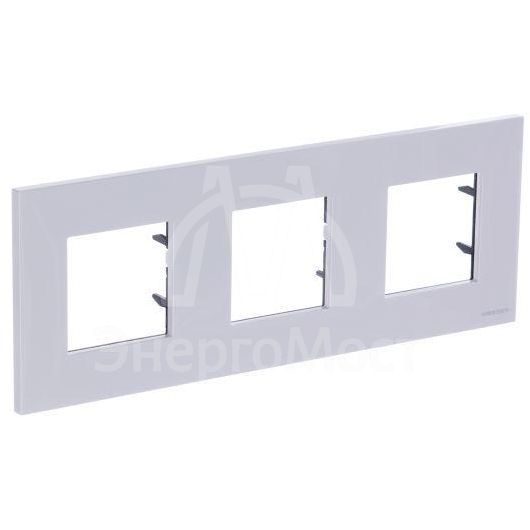 Рамка 3-м 6мод. Zenit бел. ABB 2CLA227300N1101
