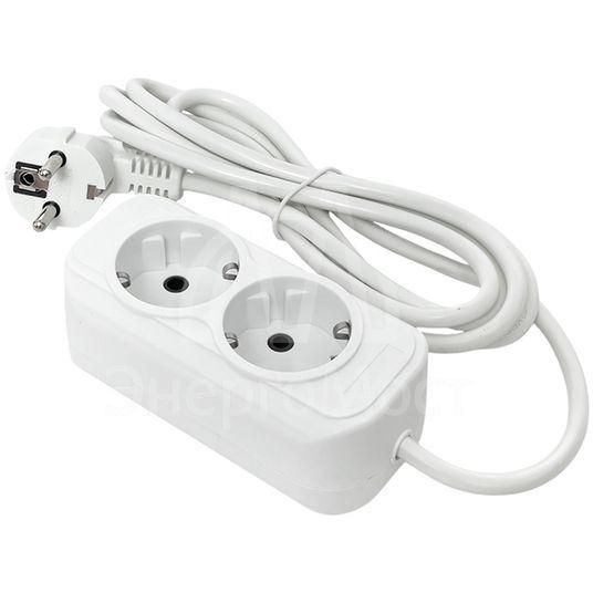 Удлинитель 2х5м с заземл. 16А IP20 Эксперт 3.0кВт ПВС 3х1 EKF UBA16-310-2-05