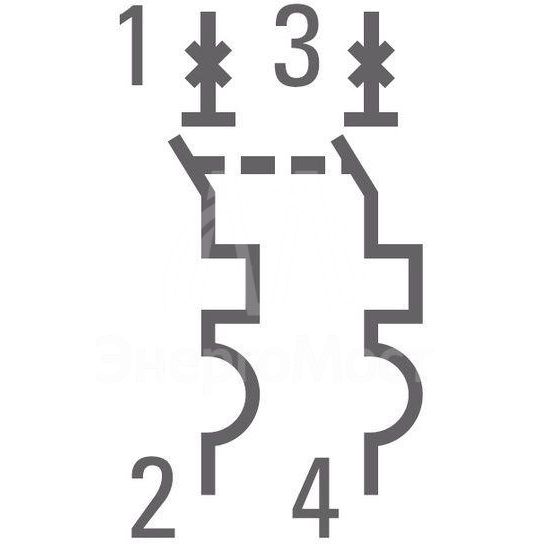 Выключатель автоматический модульный 2п C 1А 4.5кА ВА 47-63 PROxima EKF mcb4763-2-01C-pro