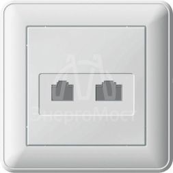 Розетка компьютерная + телеф. СП W59 бел. SchE RSI-251TK5E-18 (РСИ-251ТК5Е-18)