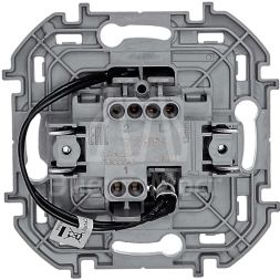 Механизм переключателя 1-кл. Inspiria 10А IP20 250В 10AX с подсветкой / индикацией антрацит Leg 673663