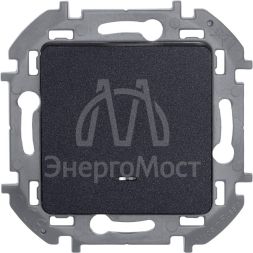 Механизм переключателя 1-кл. Inspiria 10А IP20 250В 10AX с подсветкой / индикацией антрацит Leg 673663