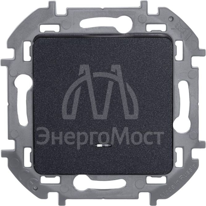Механизм переключателя 1-кл. Inspiria 10А IP20 250В 10AX с подсветкой / индикацией антрацит Leg 673663